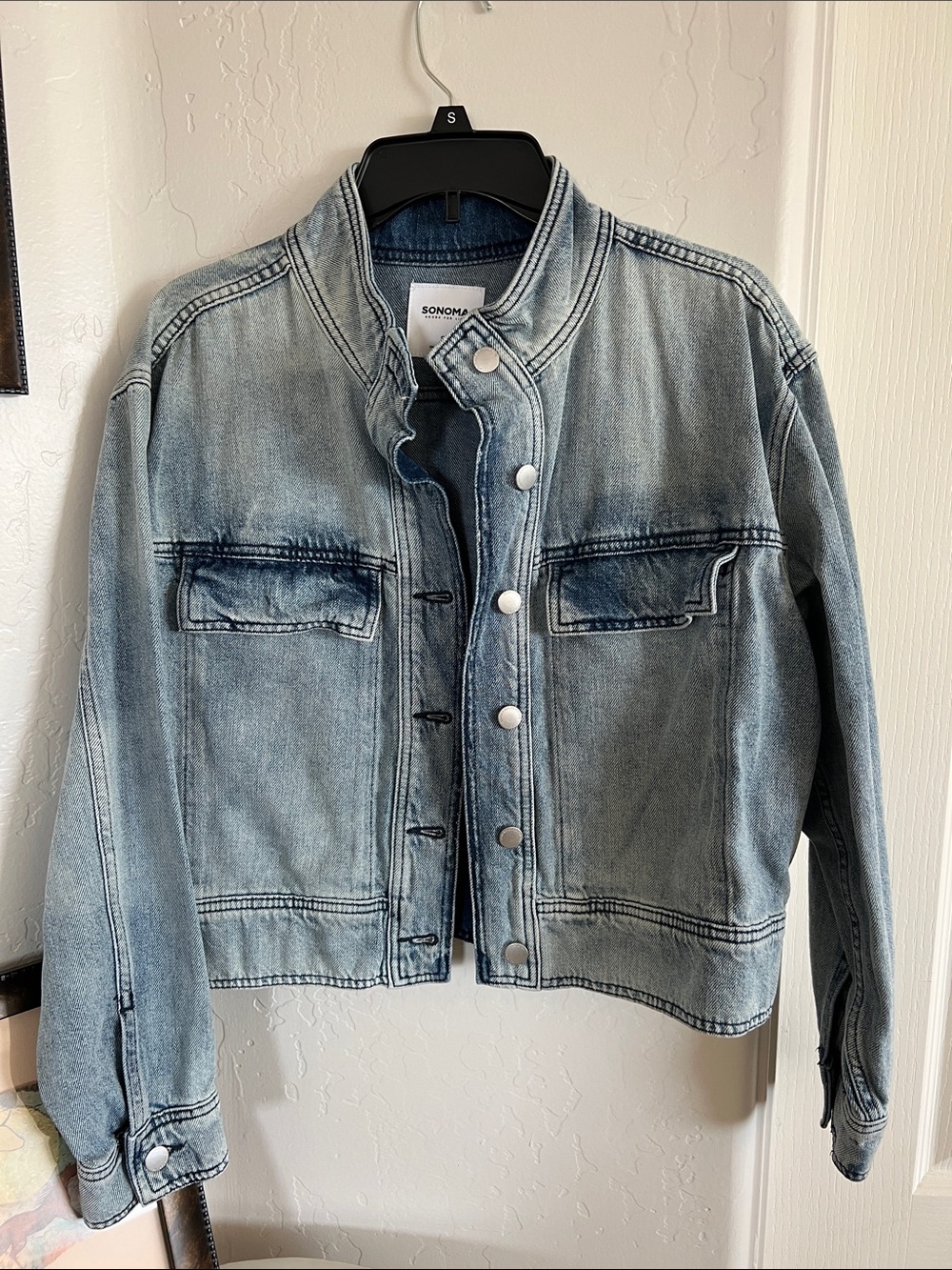 Sonoma Women's Light Blue Washed Denim Jacket